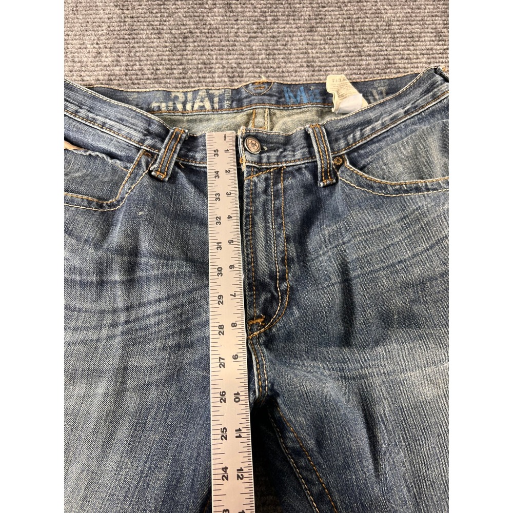 Ariat M-Series Mens Jeans 34x34 Blue Medium Wash Straight Leg Denim - Picture 4 of 13